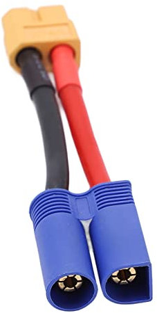 RiToEasysports XT60 Buchse auf EC5 Stecker Kabel, 12AWG XT60 Buchse auf EC5 Stecker Adapterleitung Zum Anschließen von Batterie und ESC für RC Automodelle, Flugzeugmodelle, Schiffsmodelle Xt60 12Awg