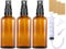 Nuts OT nuts Braunglasflasche Apothekerflasche 100ml 3 Stück Zerstäuber Sprühflasche Glas Sprayflasche Leer Parfüm Zerstäuberflaschen Sprühflaschen zum Befüllen Tragbares für Kosmetik Öle Toilette