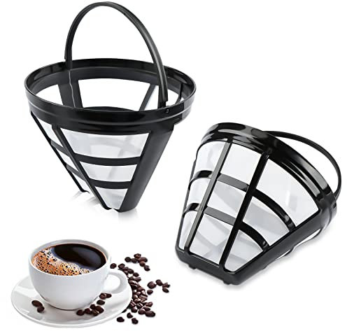 Filtro Café, Byffoer 2Pcs Filtro De Cafetera Permanente De PlÁstico Filtros Para CafÉ Americano Cesta Para Máquinas Café