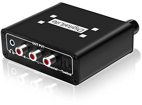 DigitalLife Digital-to-Analog Audio Converter - 2i/4o Optical & Coaxial DAC