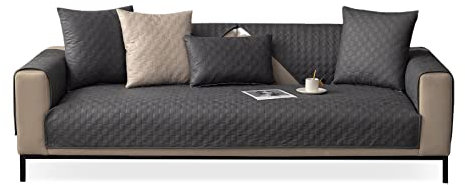 VanderHOME Anti-Rutsch-Sofa-Abdeckung Spill Proof Sofa Throw Blanket, Abriebfest, Super Stretchy Stretchy Sofa Protector für Hunde und Katzen(Nur 1 Stück) 90 * 70cm-Grau/Rückenlehnenbezug