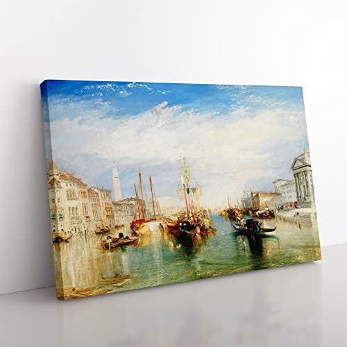 Venice From The Porch Of Madonna By Joseph Mallord William Turner Classic Painting Canvas Wall Art Print Ready to Hang, Framed Picture for Living Room Bedroom Home Décor, 50x35 cm (20x14 Inch)