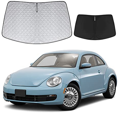 Opaltool Frontscheiben Sonnenschutz Auto Ersatz für VW Beetle 2012-2023, Frontscheibenabdeckung Auto Faltbare Windschutzscheibenabdeckung Innere Blöcke UV-Strahlen Sonnenblende Protector