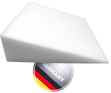 saarschaum• Keilkissen • Reflux Kissen • Matratzenkeil für Bett und Sofa • Schlaferhöhung gegen Rücken- und Nackenschmerzen B:100xL:50xH:10 (weiß)
