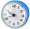 Yitre Horloge de Salle de Bain Attachée, avec Ventouse Silencieuse, Horloge étanche à la Mode, pour la Cuisine pour la Salle de Bain ou la Cuisine (Bleu)