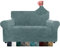 XINEAGE Samt Sofaüberzug 2 Sitzer, Stretch Sofa überzug für Wohnzimmer, Dicke Weiche Sofaüberwurf, Rutschfester Sofa Cover für Hunde, Haustiere (2 Sitzer, Graublau)