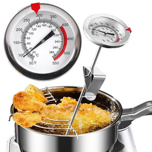 DXIA Instant Read Dial Thermometer - 7.8 Inch Stainless Steel Stem, for Turkey, BBQ, Jam, Milk, Oil