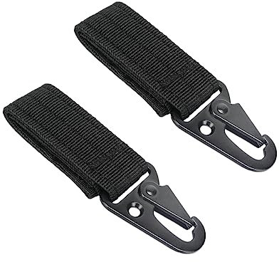 WeddHuis 2 Piezas Mosquetón Táctico Nylon Paracord Llaveros Táctico Hebilla con Gancho de Metal Ferroso y Hebilla de Junta tórica para Correa Molle para Acampar Senderismo Exteriores