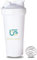 Beazyness 'beazyShaker' Shaker Fitness - 800 ml - Senza BPA - Resistente alle Perdite - Shaker Premium con Pallina - Ideale per Palestra, Yoga, Corsa e Altri Sport. (Bianco)