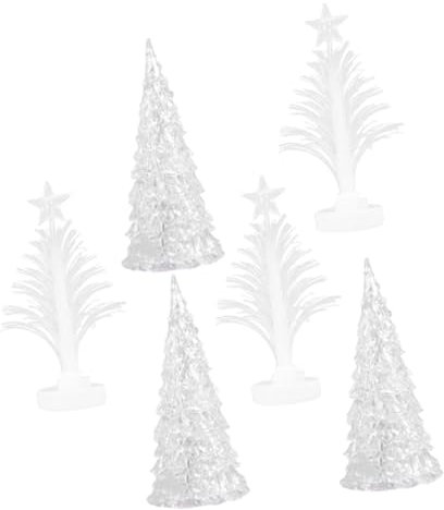 Mikikit 18 STK Weihnachtsnachtlicht Blinkender Weihnachtsbaum Led-Weihnachtsbaum Weihnachtsbaum Mit Farbwechsel Weihnachtliches Dekoratives Licht Elektronik (3 Ag10) Miniatur Ornamente
