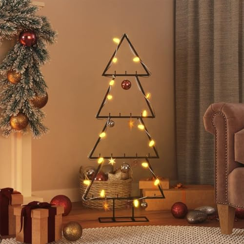 NITCA Metall Weihnachtsbaum 125 cm Metall Tannenbaum Schwarz Deko Weihnachtsbaum Tanne Weihnachtsbaum Innen Adventskalender Weihnachtsbaum Weihnachtsbaum für Dekorationen