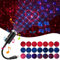 AUTOXBERT LED Decke Starlight, USB Nachtlicht Sternenhimmel, 3 Farben & 24 Lichteffekte, Atmosphäre Licht für Auto/Zuhause/Party/Schlafzimmer, Plug and Play