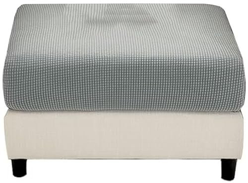 Housse de Tabouret Carrée Rectangulaire Housse de Pouf Ottomane Extensible Jacquard Velours Housses Ottomane Rangement de Protéger Repose-Pieds Housse Protection de Tabouret Pouf ( Color : #11 , Size