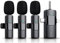 Akcswo 3 in 1 Wireless Lavalier Lapel Microphone for iPhone iPad Android Camera, 12 Hours Battery, Mini Noise Reduction Recording, 2.4G Ultra Low Delay