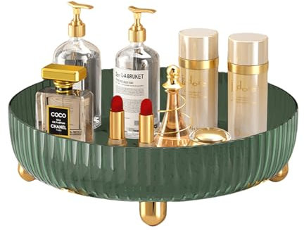 Terafeels Grün Beauty Make Up Organizer Drehplatte Organizer Drehteller Gewürzregal Kühlschrank Küchen Küchenschrank Organizer 11x3 inches, 45GR