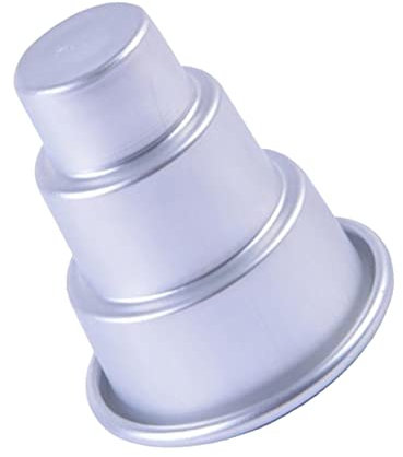 WATIIFUFU 3 Piece 3 Tier Cake Mould Cupcake Mould Pan Pudding Baking Mould 3 Tier Cupcake Mould Pudding Mould