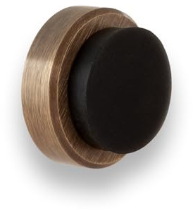 EVI Herrajes | Fermaporta adesivo | Installazione a parete/maniglia | 24 x 14 mm | Dimensioni discrete, ottone finitura pelle | Include vite + tassello di fissaggio | I-205/24-CU