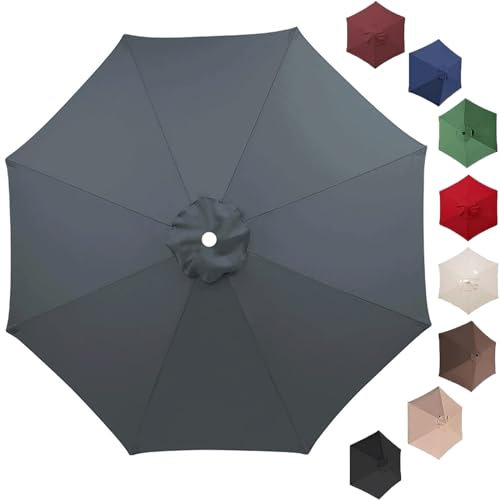 SDNAM Toldo De Repuesto para Sombrilla De Patio, 2m/2.3m/2.7m/3m 6 Varillas 8 Varillas, Cubierta para Sombrilla Exterior Portátil (Q1,300cm/8ft)