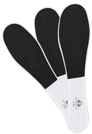 Double-Sided Foot Files Footfiles for Hard Skin Remover Foot Dry Skin Remover Feet Foot Rasp File Dead Skin Remover Foot Scrubber Hard Skin Remover Foot Care for Wet Dry Cracked Feet (Pack Of 3 White)