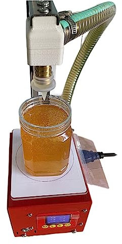 Liquid Filling Machine,Bottle Filler Machine, Commercial Paste Honey Filling Machine Gear Pump Weighing Type Viscous Liquid Automatic Filler 3kg 5kg Suitable for liquids with good flowability(304 SS p