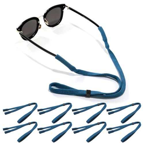 Jinsion Brillen Band,8 Stück Sportbrillenband,Sonnenbrillen Band,Brillenband Sport Schwimmfähig,Verstellbares Brillenband für Sportbrille,62 cm Einstellbare Brillenbänder für Wassersport Bootfahren