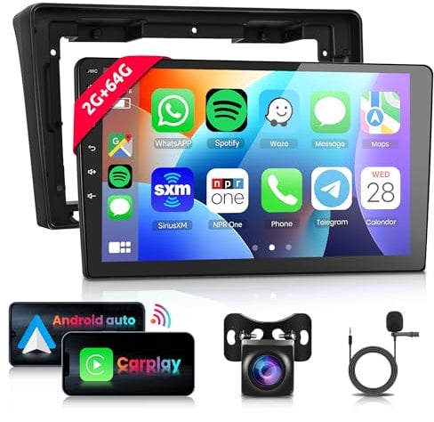 2G+64G Wireless Carplay Android 13 Autoradio 2 Din für FIAT Ducato 3/Peugeot Boxer 2/Citroen Jumper 2 2006-2022 9 Zoll Autoradio mit Android Auto Navi GPS WiFi Bluetooth FM/RDS/EQ/SWC Rückfahrkamera