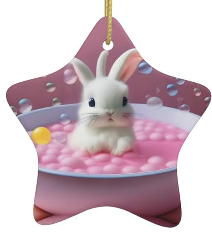 Seifenblasen-Baden-Motiv, Keramik, Weihnachtsdekoration, Stern, hängende Anhänger, Geschenke für Weihnachten, Feiertage, Ornamente für Heimdekoration