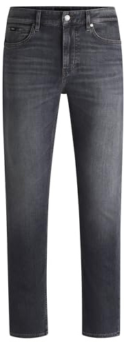 BOSS Herren C-Delaware Graue Slim-Fit Jeans aus softem Denim Dunkelgrau 36/32