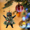 Adorable Black Cat Dressed As Christmas Tree, 2D Acrylic Pendant, Xmas Tree Hanging Decor