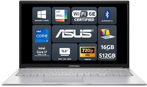 ASUS Vivobook 15 F1504ZA, 15,6 FHD 16:9, Intel Core i7-1255U, 16GB RAM DDR4, 512GB M.2 NVMe PCIe 3.0 SSD, Intel Iris Graphics, Win 11 Home, WI-Fi6, BT