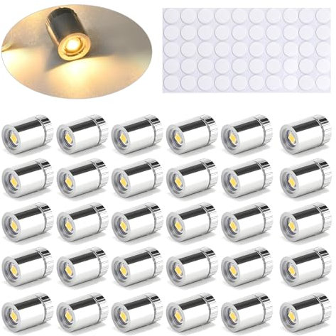 30 Stück Mini LED Licht,Mini LED Lichter für Puppenhäuser,Micro LED Licht,Mini Lichter zum Basteln,Miniatur Lichter für Vitrinen,Lichter zum Selbermachen,Spielzeug Bausteine (Warmweißes Licht)