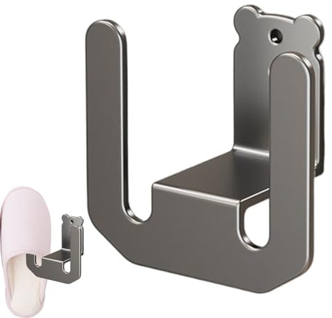 Ganci adesivi, gancio per pantofola da parete, 8,7 x 4,5 cm, gancio per asciugare le scarpe, design autentico da appendere, facile installazione, scaffale salvaspazio per camera da letto e bagno