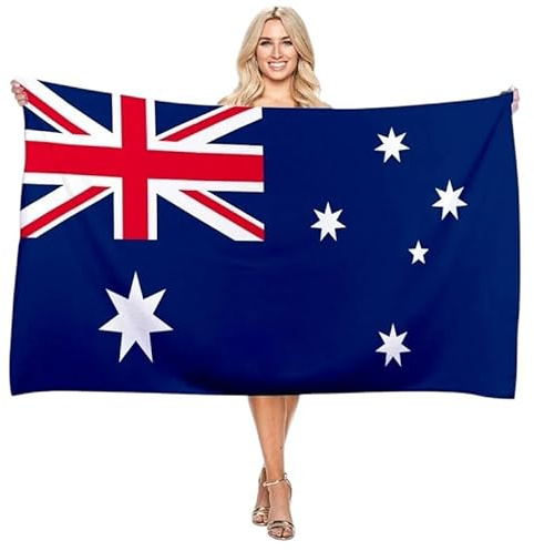 fonefunshop Australia National Flag Beach Towel Quick-Dry Microfiber Absorbent for Beach Gym