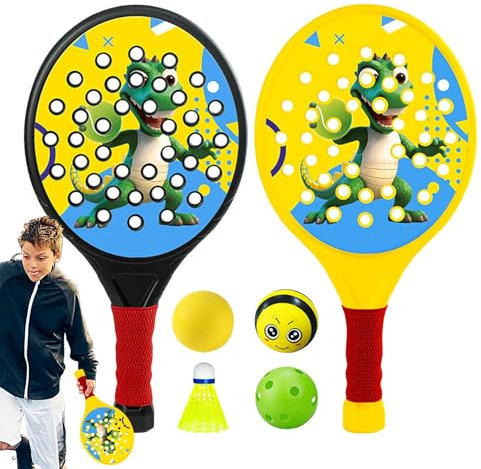 Dopsyesn -Set,Leichter Schläger Mit 4 Bällen | Leichtes Sportzubehör Mit 4 Bällen Für Outdoor-Aktivitäten & Parks