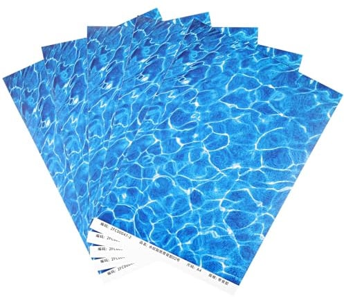 NUOBESTY 5 BöGen KüNstliche Flussplatte 11.61X8.26 Zoll FüR Modellbau Wasser Landschaftsdekor Bachbett Sandtisch Diy Miniatur Wasserwellenbasis