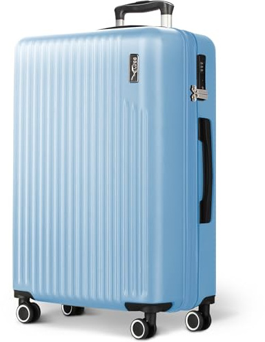 LUGG 32inch Vacay Suitcase ABS Luggage with TSA Indent Lock, Aluminium Trolley Handle, 360° Spinner Wheels, Water-Resistant & Durable Material - Airline Compatible (86 x 31 x 58cm)