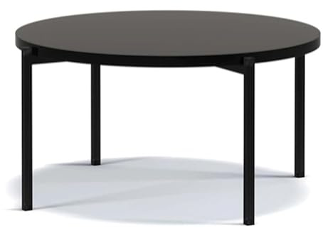MW EURO-MEBLE Couchtisch Sigma C, Kaffeetisch, Beistelltisch, Tisch (Schwarz Glanz)