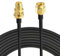 CABLEPELADO Cable de antena extensión de RP-SMA macho a hembra, Cable de antena wifi de baja pérdida, Cable Coaxial Extensión Antena WiFi, Cable Tarjeta de Red wifi, Negro, 2 Metros