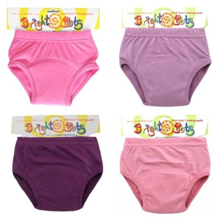 Bright Bots Potty Training Pants with Absorbent and Water Resistant Layer. Bright Pull Up Washable Potty Pants for Toddlers 4 Pack