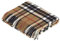 Moon Woll-Überwurfdecke, Merino-Labmswolle, Camel Thompson Tartan, hergestellt in Großbritannien