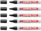 Edding 750 Lot de 5 marqueurs de peinture ronds Noir 2-4 mm