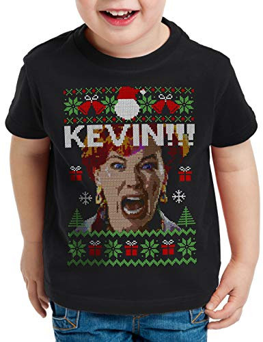 style3 Allein zu Haus T-Shirt für Kinder Kevin Xmas Weihnachten Weihnachtspullover Pulli Ugly Sweater Strick, Größe:152