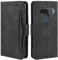 HualuBro Handyhülle für LG G8S ThinQ Hülle Leder, Flip Case Cover Stoßfest Klapphülle Handytasche Schutzhülle für LG G8S ThinQ Tasche (Schwarz)