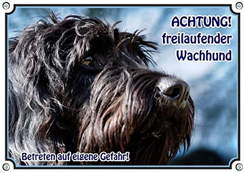 Petsigns Hundeschild - Riesenschnauzer - uv-beständiges Metallschild in TOP Qualität, DIN A4