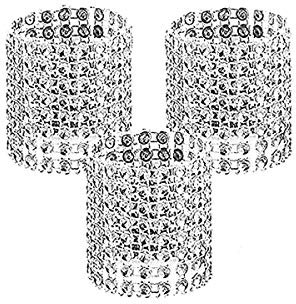Serviettenringe, 20 Stück Silber Bling Strass Diamant Serviettenschnallen für Tischdekoration, Hochzeit, Abendessen, Party, DIY Dekoration