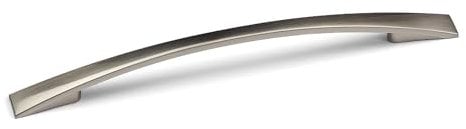 Brushed Nickel Kitchen Door Handle 160mm Centres Silver Grey Bow Bar Drawer Cabinet Cupboard Wardrobe Replacement Pull
