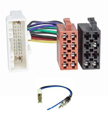 tomzz Audio 7038-001-1 Radio Adapter Kabel Set kompatibel mit Nissan Almera Altima Murano Navara Qashqai Tiida X-Trail 370Z Pathfinder Infiniti auf 16pol ISO Norm