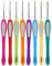 Häkelnadelset, 8-tlg. Bunter Griff Aluminium Häkelnadeln Pullover Webwerkzeuge 1 mm 1,25 mm 1,5 mm 1,75 mm 2 mm 2,25 mm 2,5 mm 2,75 mm