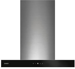 Candy CTS6CEX - Campana extractora 60 cm - 4 niveles de potencia, 596 m3/h, Luces led, Temporizador, Filtros carbón y paneles antigrasa, 213W, 47dba, Inox y negro, Clase A