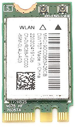ASHATA Scheda di Rete Wireless, Scheda WiFi Mini PCI-E Wireless 300 Mbps 802.11b/g/n Scheda PCI ‑ e Bluetooth 4.0 QCA9565 Chip QCNFA335 M.2 NGFF per PC Laptop Desktop